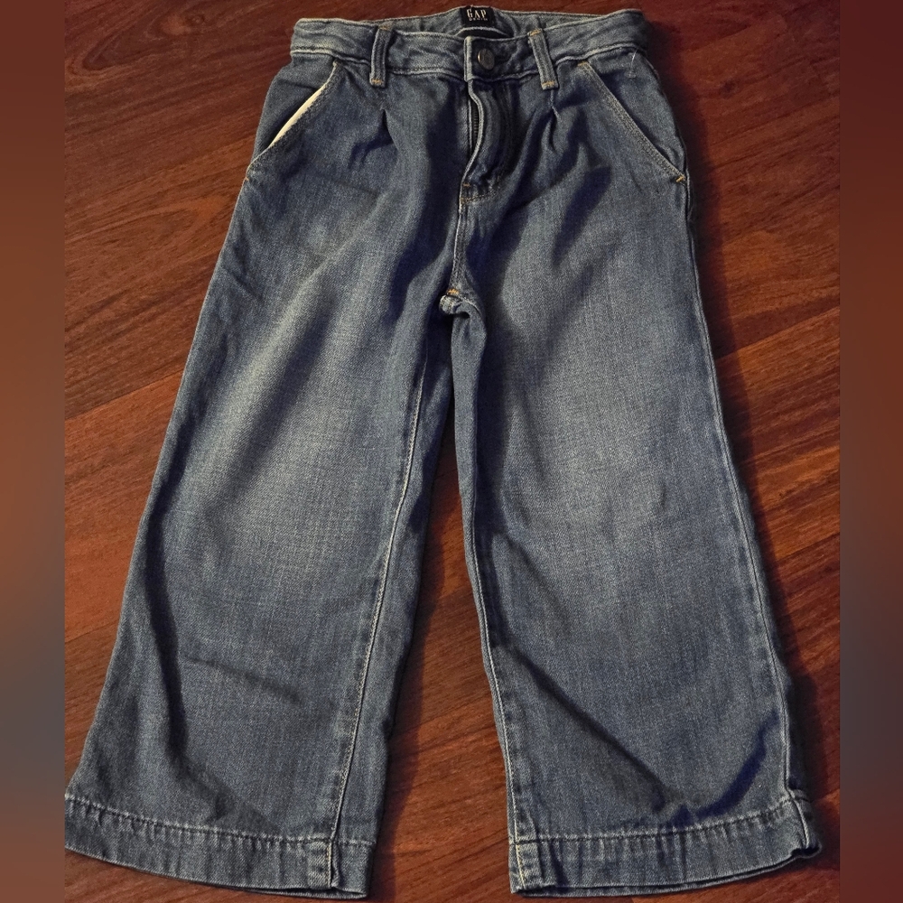 GAP Girls Wide Leg Crop Jeans